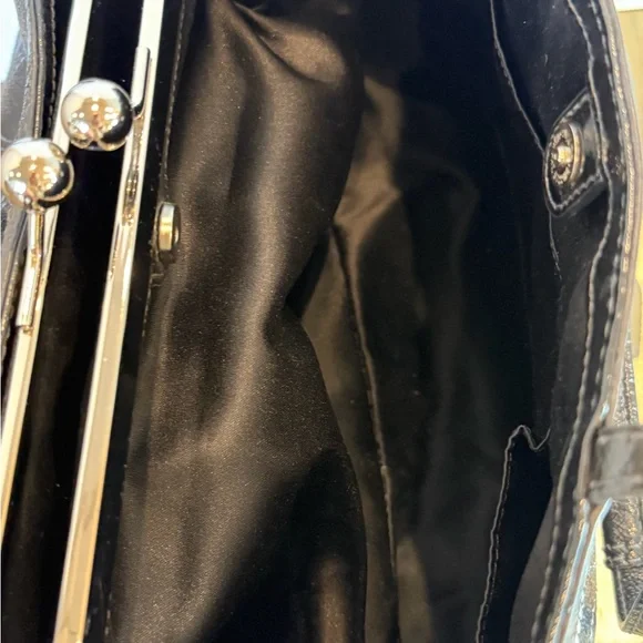 Coach F19215 Black Patent Leather Signature C Kisslock Carryall - Picture 13 of 14